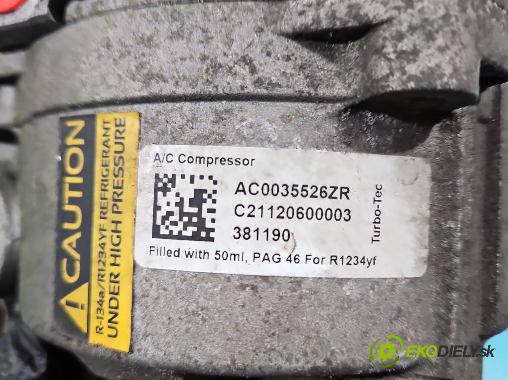 Opel Mokka A 2012-2019 1.4 T 140 HP manual 103 kW 1364 cm3 5- Kompresor: klimatizácie AC0035526ZR (Kompresor klimatizácie)