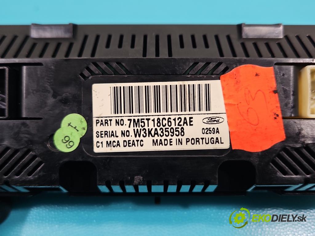Ford C-Max I 2003-2010 1.8 tdci 116 hp manual 85 kW 1753 cm3 5- palubní deska panel topení 7M5T18C612AE