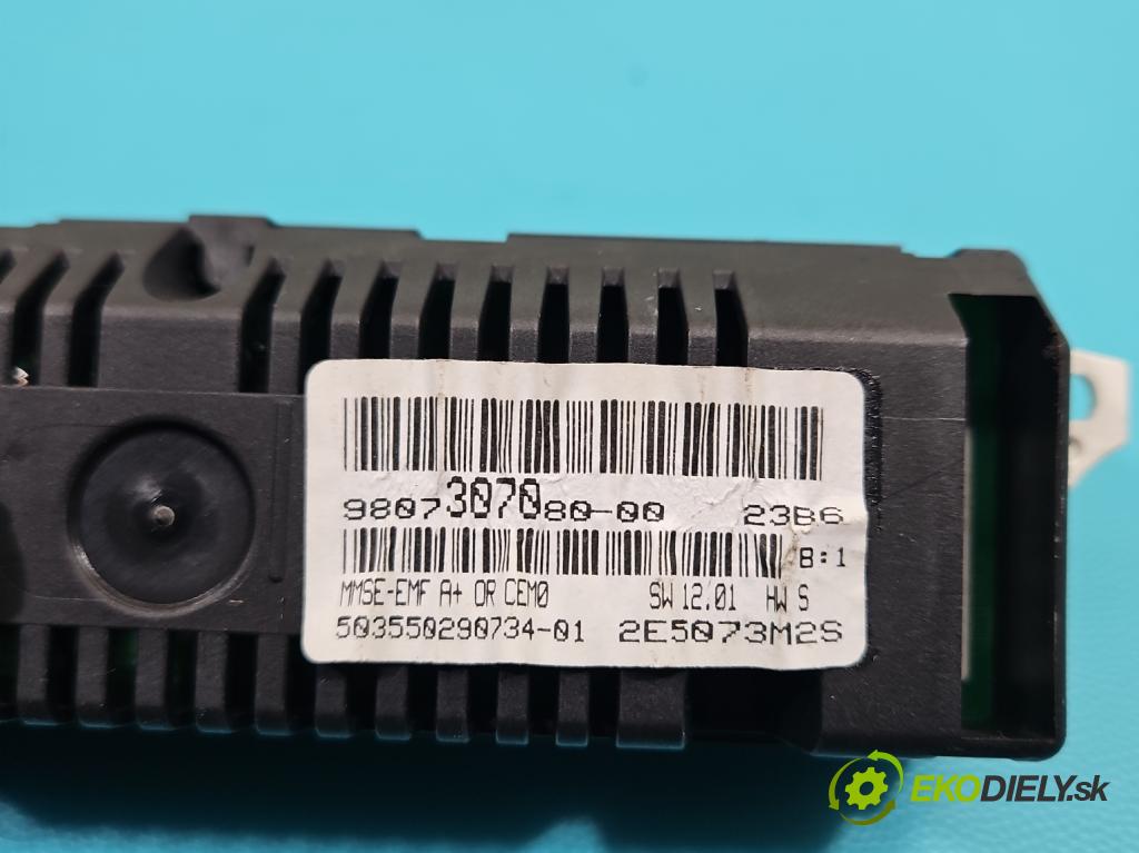 Peugeot Partner II 2008-2018 1.6 hdi 90 HP manual 66 kW 1560 cm3 5- Zobrazit: 9807307080 (Prístrojová doska)