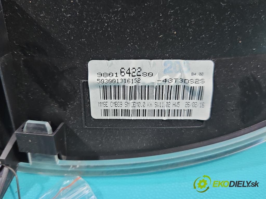 Peugeot Partner II 2008-2018 1.6 hdi 90 HP manual 66 kW 1560 cm3 5- prístrojovka/ budíky 9801642280 (Prístrojová doska)