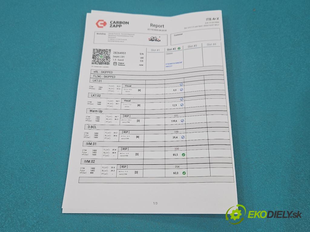 Chevrolet Captiva 2.2 VCDI 184 hp automatic 135 kW 2231 cm3 5- vstřikovač 28264951 (Vstřikovač paliva)