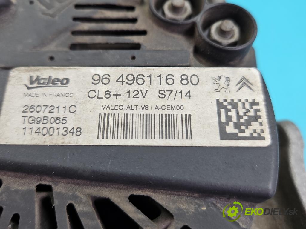 Peugeot 301 1.6 16v 116 HP manual 85 kW 1587 cm3 4- Alternator 9649611680 (Alternátor)