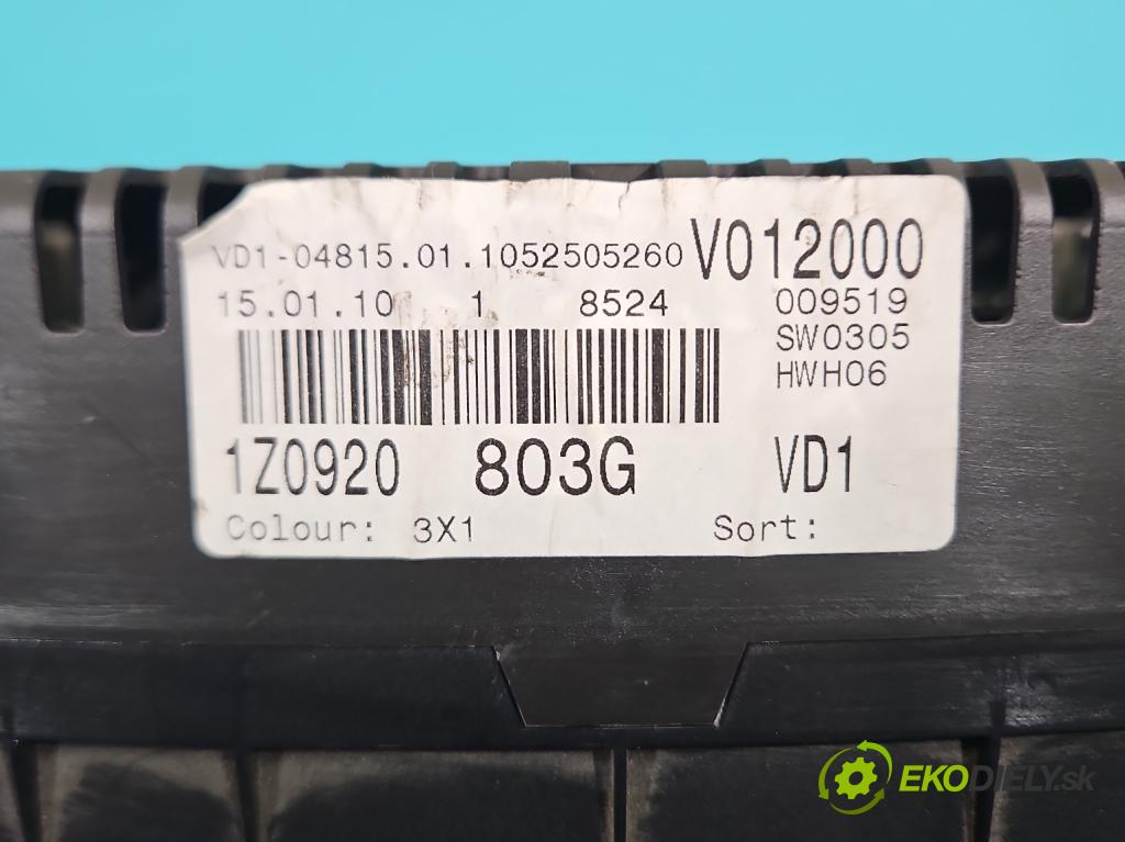 Skoda Octavia II 2004-2013 1.9 tdi 105 HP manual 77 kW 1896 cm3 5- prístrojovka/ budíky A2C53366244 (Prístrojová doska)