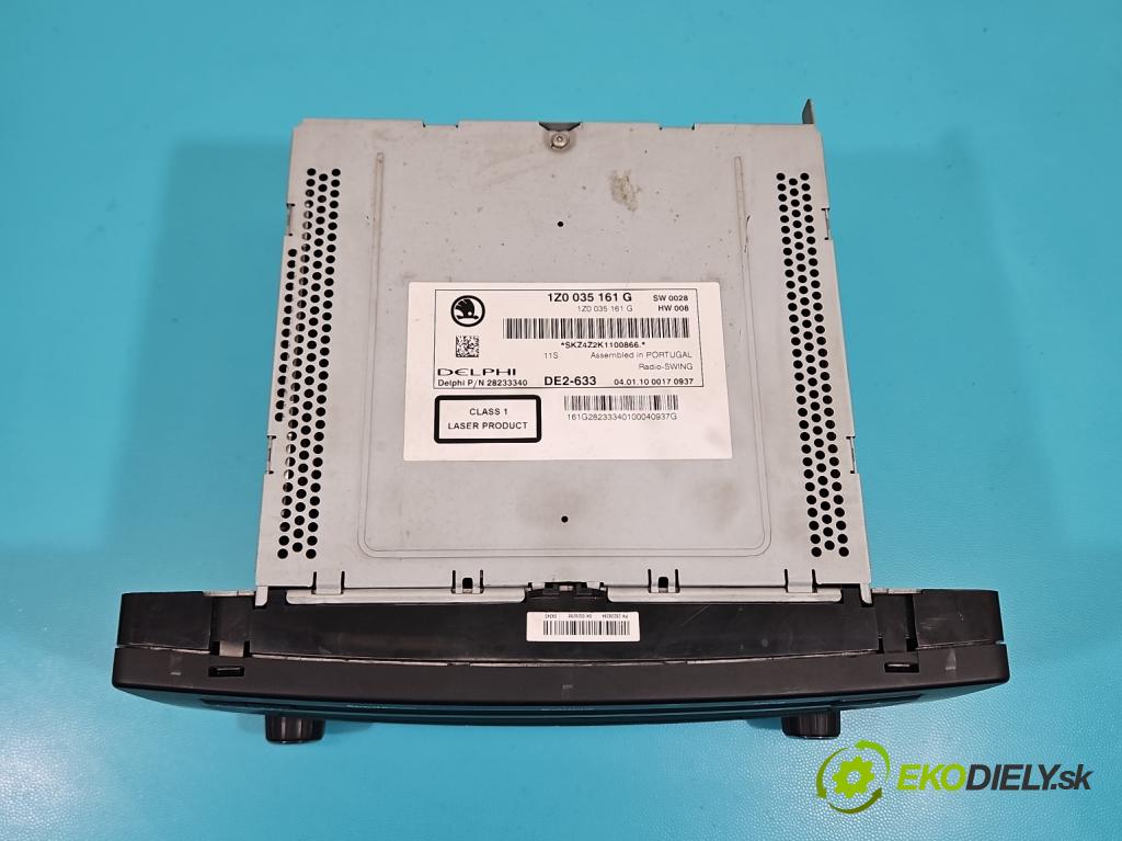 Skoda Octavia II 2004-2013 1.9 tdi 105 HP manual 77 kW 1896 cm3 5- Radio originál 1Z0035161G