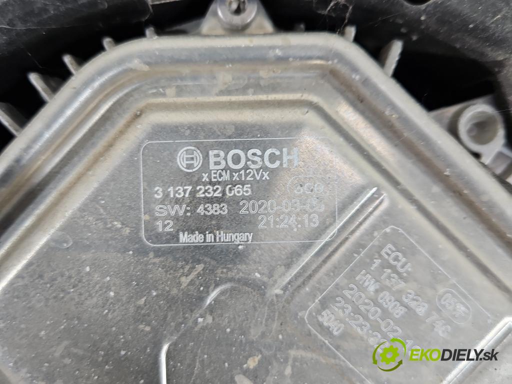 Opel Astra V  2015-2022 1.5 cdti 105 hp manual 77 kW 1496 cm3 5- ventilátor chladič 0130707485