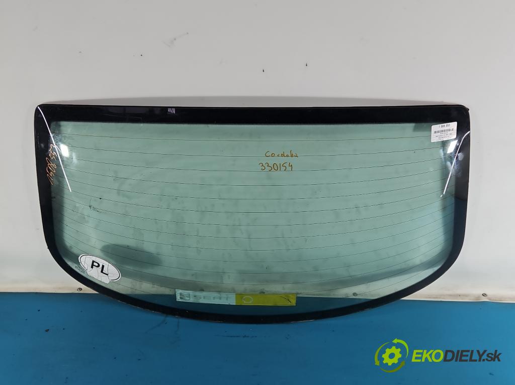 Seat Cordoba II 6L 2002-2008 1.4 16V 75 hp manual 55 kW 1390 cm3 4- sklo zadní  (Zadní sklo)
