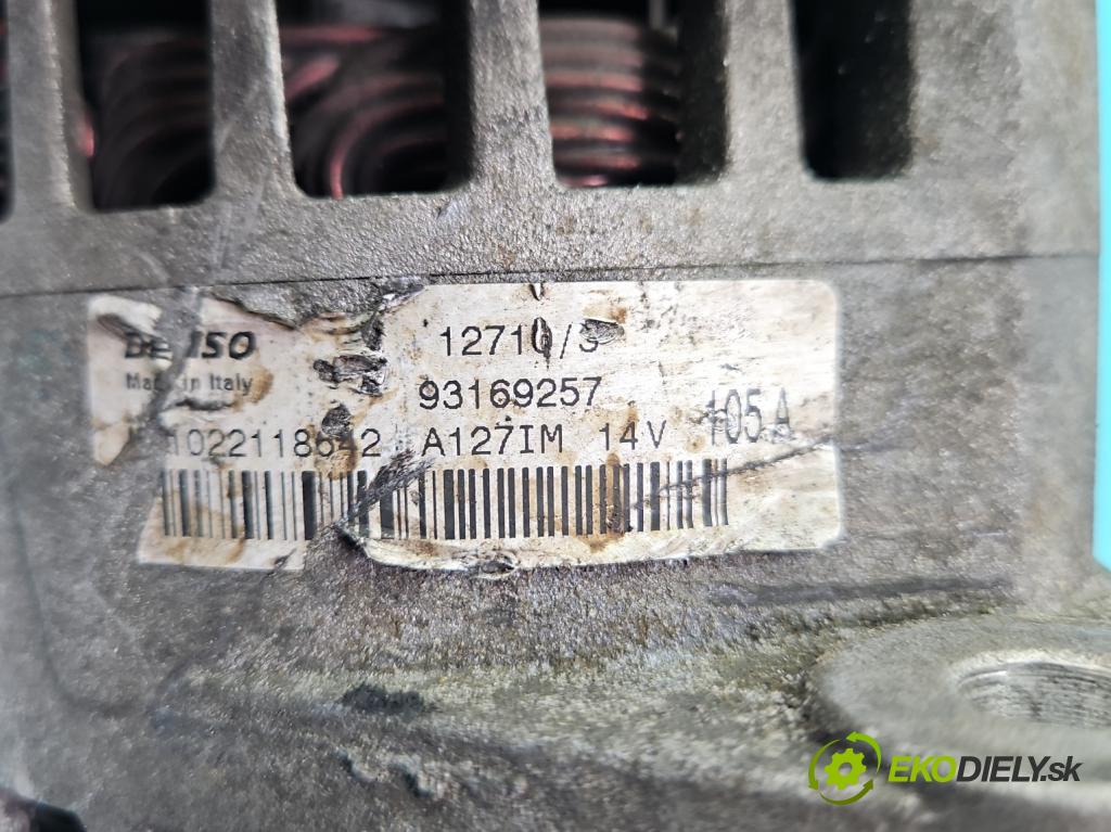 Opel Zafira B 2005-2014 1.9 cdti 120 HP manual 88 kW 1910 cm3 5- Alternator 93169257 (Alternátor)