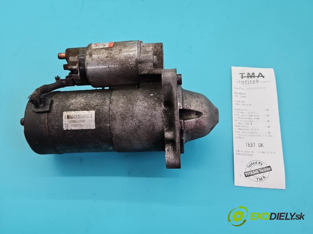 Opel Zafira B 2005-2014 1.9 cdti 120 HP manual 88 kW 1910 cm3 5- štartér M001T30071 (Štartér)