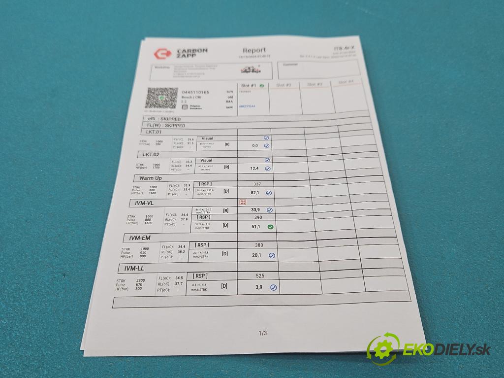 Opel Zafira B 2005-2014 1.9 cdti 120 HP manual 88 kW 1910 cm3 5- vstrek 0445110165 (Vstrekovač paliva)