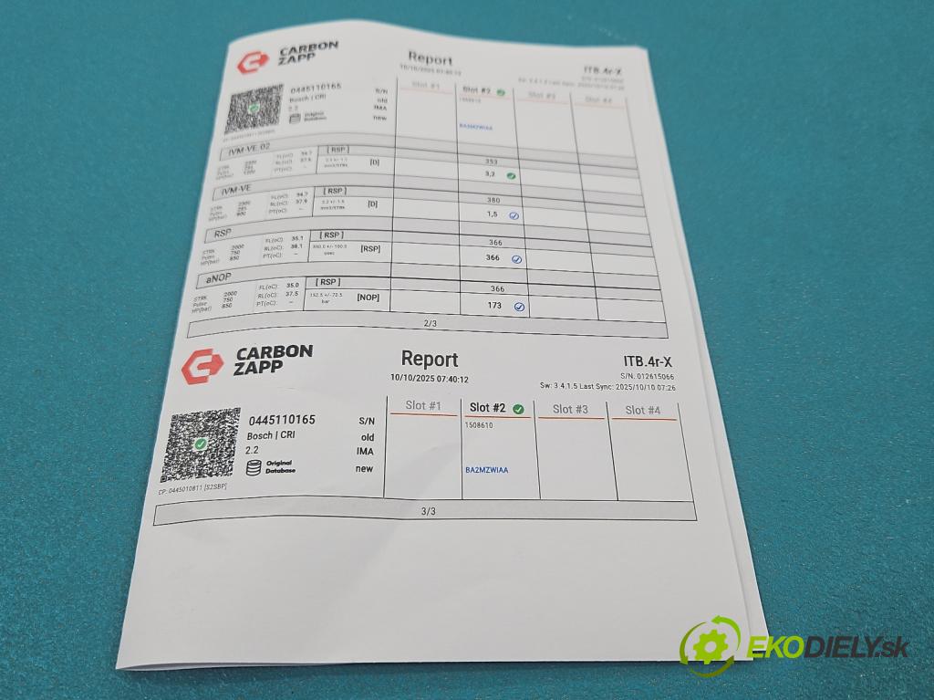 Opel Zafira B 2005-2014 1.9 cdti 120 HP manual 88 kW 1910 cm3 5- vstrek 0445110165 (Vstrekovač paliva)