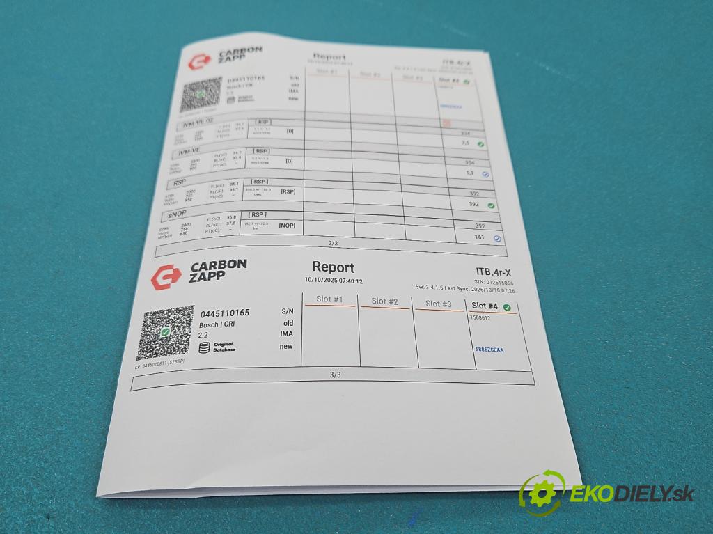 Opel Zafira B 2005-2014 1.9 cdti 120 HP manual 88 kW 1910 cm3 5- vstrek 0445110165 (Vstrekovač paliva)