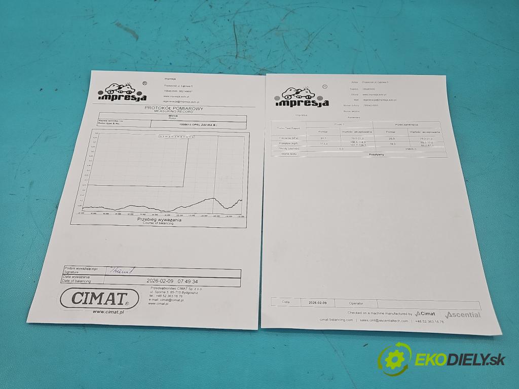 Opel Zafira B 2005-2014 1.9 cdti 120 HP manual 88 kW 1910 cm3 5- turbodúchadlo, turbo repasovaná 755042-3