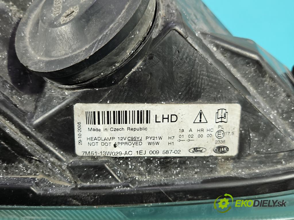 Ford C-Max I 2003-2010 1.8 tdci 116 HP manual 85 kW 1753 cm3 5- Reflektor: pravý 7M51-13W029-AC (Svetlo predné pravé)