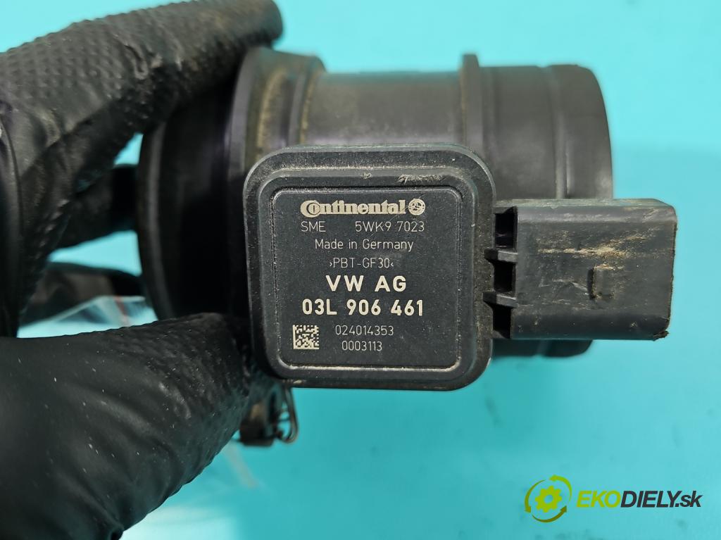 Seat Ibiza IV 6J 2008-2017 1.6 tdi 105 HP manual 77 kW 1598 cm3 5- průtokoměr: 03L906461 (Váha vzduchu)