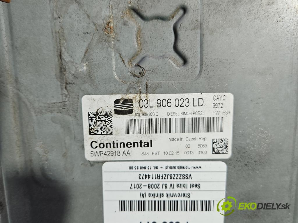 Seat Ibiza IV 6J 2008-2017 1.6 tdi 105 HP manual 77 kW 1598 cm3 5- riadiaca jednotka motora 03L906023LD