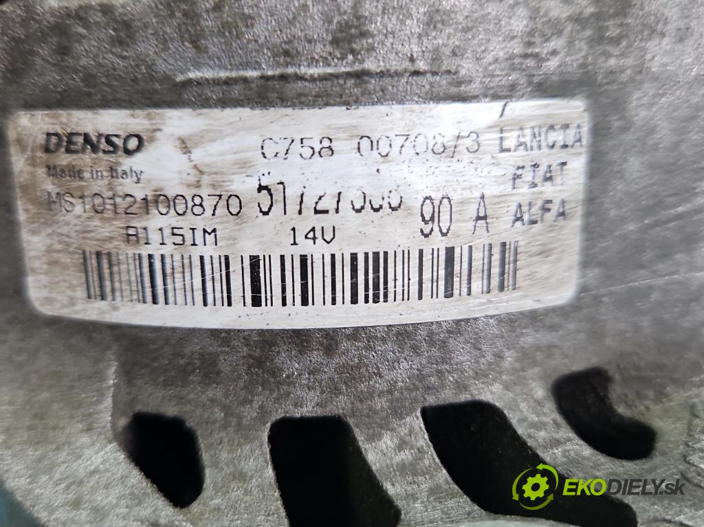 Fiat Bravo II 2007-2014 1.9 jtd 120 HP manual 88 kW 1910 cm3 5- Alternator 51727338 (Alternátor)