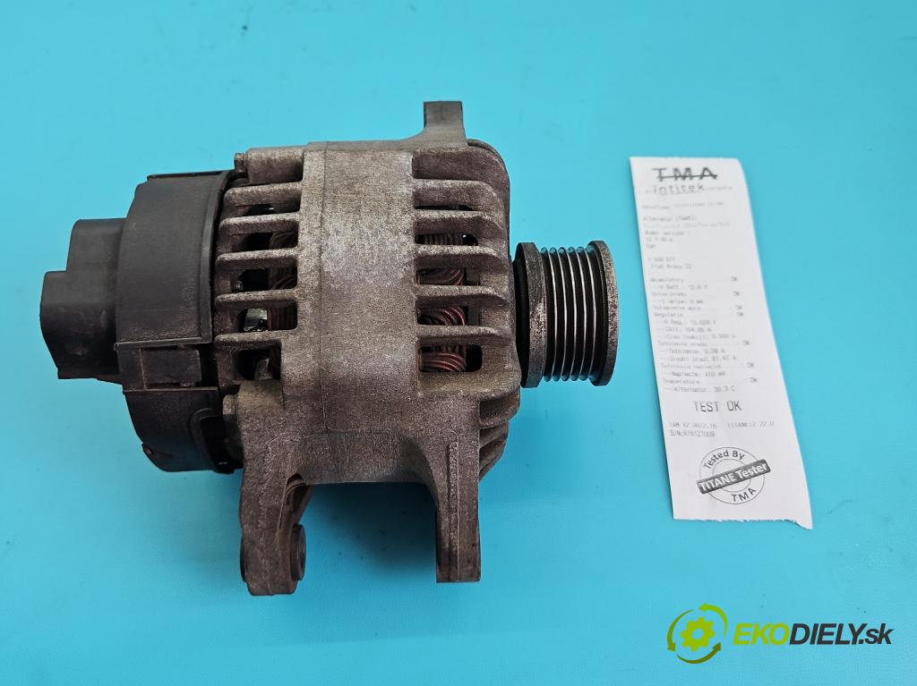Fiat Bravo II 2007-2014 1.9 jtd 120 HP manual 88 kW 1910 cm3 5- Alternator 51727338 (Alternátor)