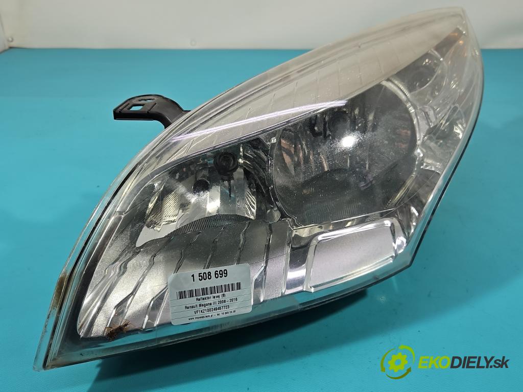 Renault Megane III 2008-2016 1.5 dci 110 hp manual 81 kW 1461 cm3 5- světlo levý 260600017R (Klika dveří ostatní)