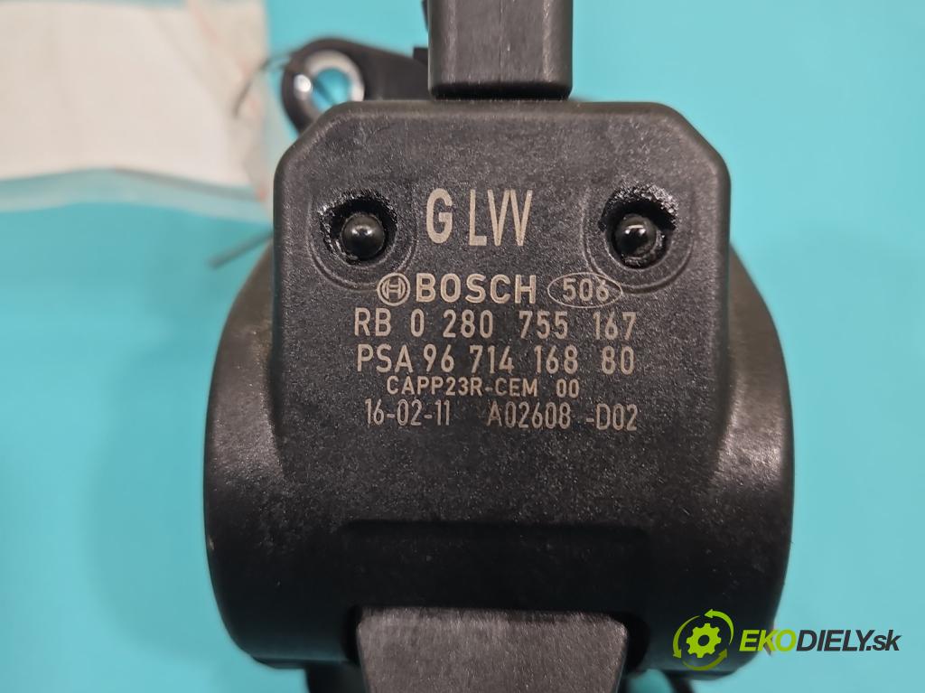 Peugeot Partner II 2008-2018 1.6 hdi 90 hp manual 66 kW 1560 cm3 5- pedal plyn: potenciometr: 0280755167