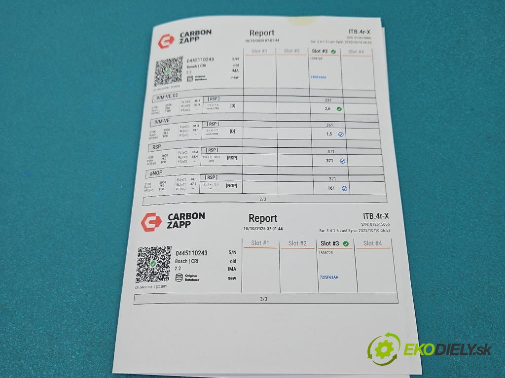 Alfa romeo 159 1.9 jtd 150 HP manual 110 kW 1910 cm3 5- vstrek 0445110243 (Vstrekovač paliva)