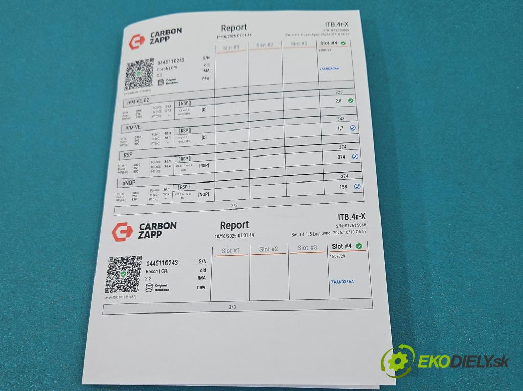 Alfa romeo 159 1.9 jtd 150 hp manual 110 kW 1910 cm3 5- vstřikovač 0445110243 (Vstřikovač paliva)