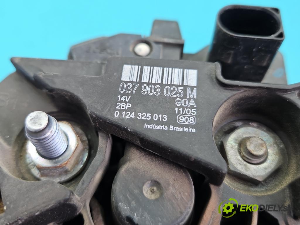 Skoda Fabia I 1999-2007 1.4 16V 75 HP manual 55 kW 1390 cm3 5- Alternator 037903025M (Alternátor)