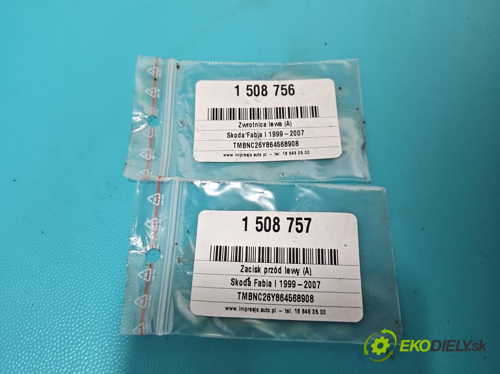 Skoda Fabia I 1999-2007 1.4 16V 75 HP manual 55 kW 1390 cm3 5- brzdič predné ľavý  (Kľučka dverí ostatné)