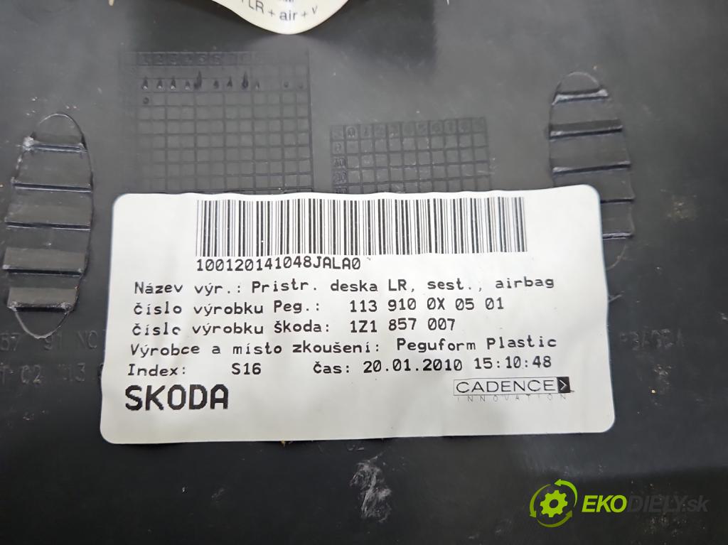 Skoda Octavia II 2004-2013 1.9 tdi 105 hp manual 77 kW 1896 cm3 5- kokpit,přistrojova deska