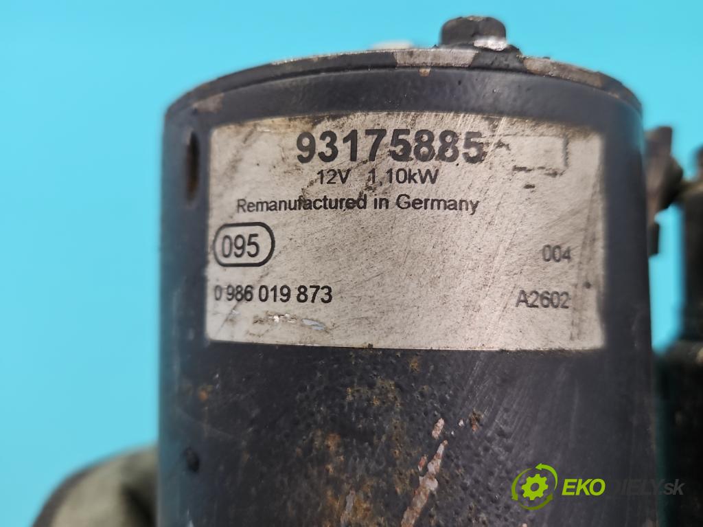 Opel Astra III 2004-2014 1.8 16V 125 HP manual 92 kW 1796 cm3 3- štartér 93175885 (Štartér)