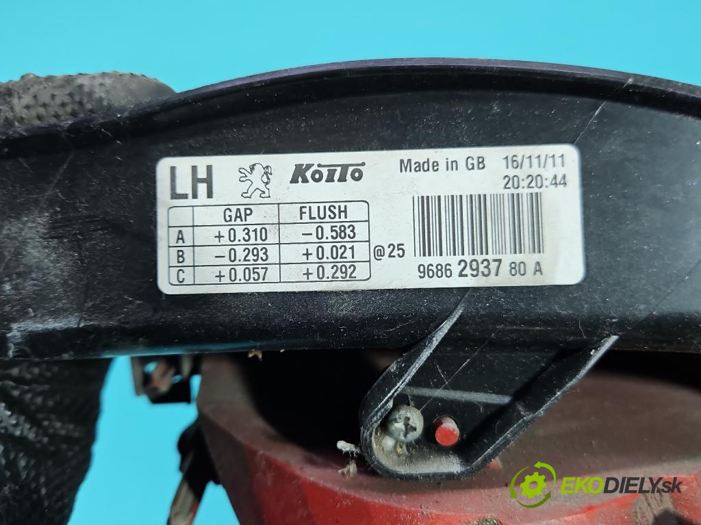 Peugeot 508 I 2010-2018 1.6 hdi 111KM manual 82 kW 1560 cm3 4- světlo zadní levé 9686293780 (Klika dveří ostatní)