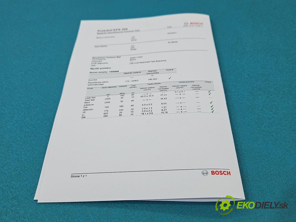 Audi A6 C7 2011-2018 3.0 tdi 204 HP automatic 150 kW 2967 cm3 4- vstrek 0445117022 (Vstrekovač paliva)