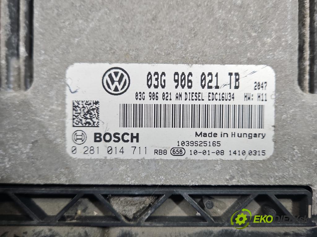 Skoda Octavia II 2004-2013 1.9 tdi 105 HP manual 77 kW 1896 cm3 5- riadiaca jednotka motora 03G906021TB