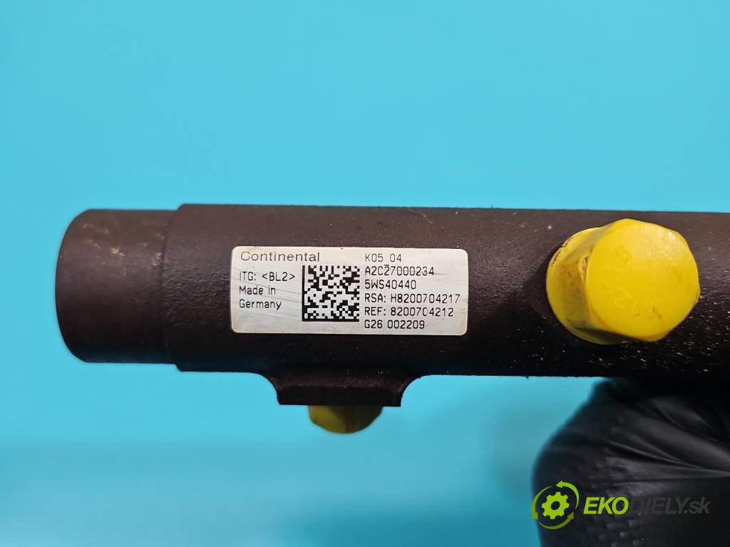 Renault Megane III 2008-2016 1.5 dci 110 HP manual 81 kW 1461 cm3 5- lišta vstrekovacia A2C27000234 (Vstrekovacia lišta)