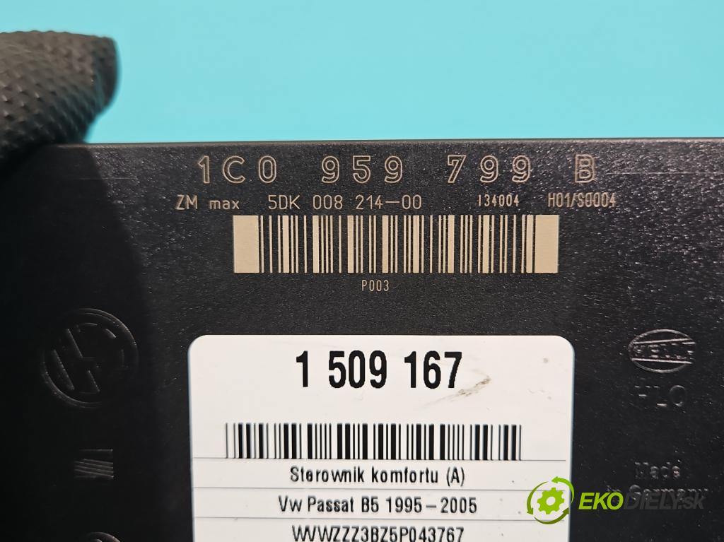 Vw Passat B5 1995-2005 1.9 tdi 101 hp manual 74 kW 1896 cm3 4- řídící jednotka komfortu 1C0959799B