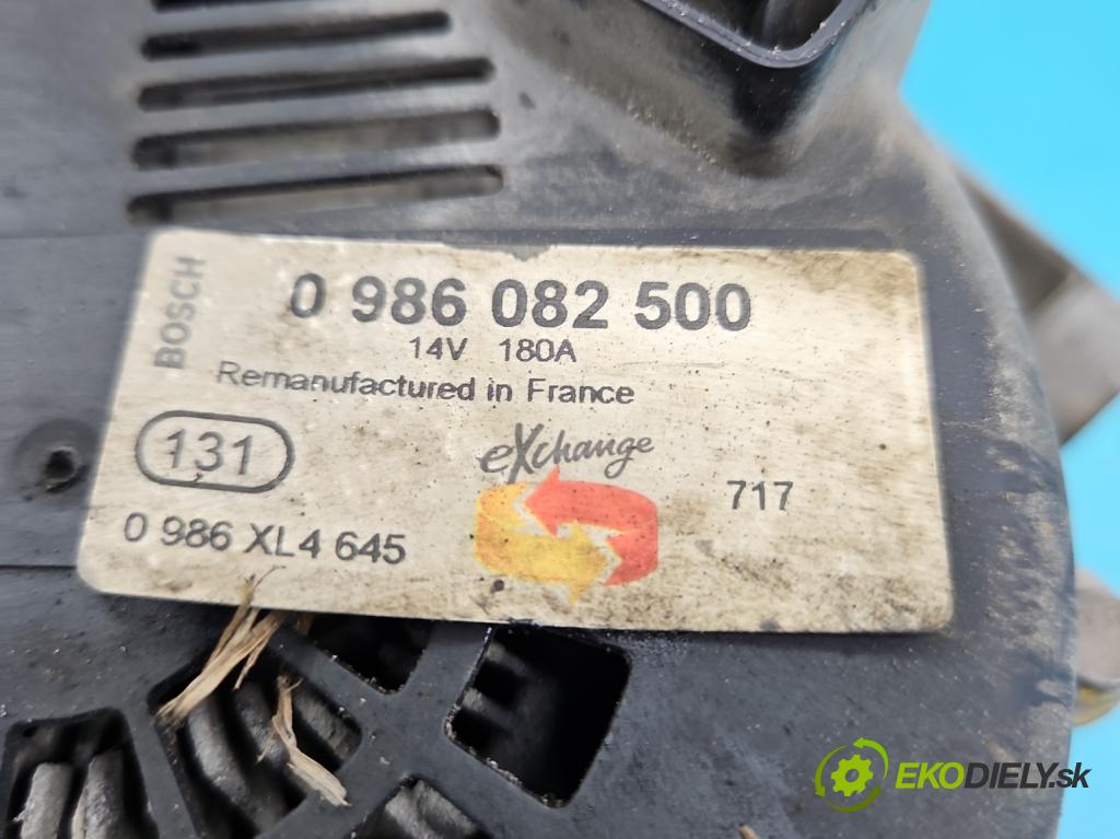 Mercedes E W212 2009-2016 2,2.0 CDI 136 HP automatic 100 kW 2143 cm3 5- Alternator 0986082500 (Alternátor)