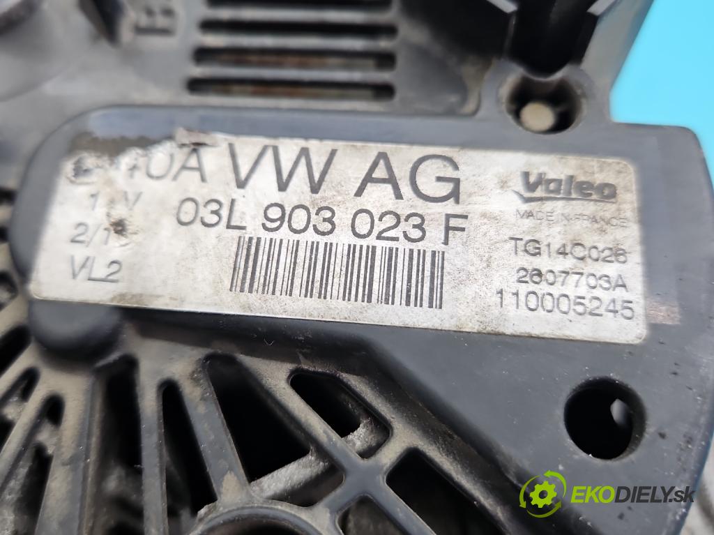 Skoda Octavia II 2004-2013 1.9 tdi 105 HP manual 77 kW 1896 cm3 5- Alternator 03L903023F (Alternátor)