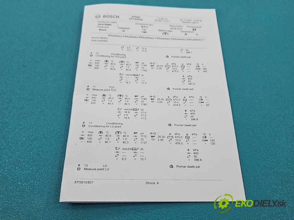 Seat Altea 2.0 tdi 140 HP automatic 103 kW 1968 cm3 5- vstrekovacie čerpadlo 0414720404 (Vstrekovač paliva)