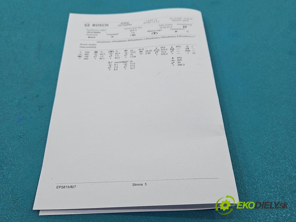 Seat Altea 2.0 tdi 140 HP automatic 103 kW 1968 cm3 5- vstrekovacie čerpadlo 0414720404 (Vstrekovač paliva)