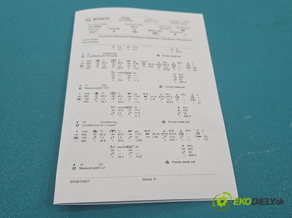 Seat Altea 2.0 tdi 140 HP automatic 103 kW 1968 cm3 5- vstrekovacie čerpadlo 0414720404 (Vstrekovač paliva)
