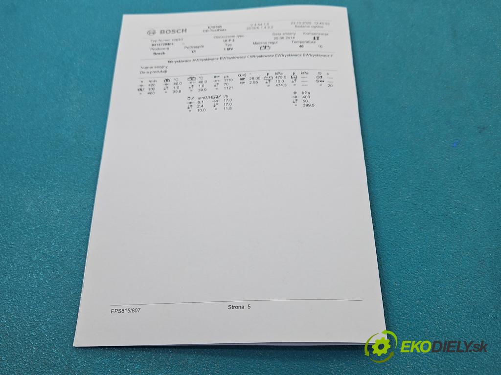 Seat Altea 2.0 tdi 140 HP automatic 103 kW 1968 cm3 5- vstrekovacie čerpadlo 0414720404 (Vstrekovač paliva)