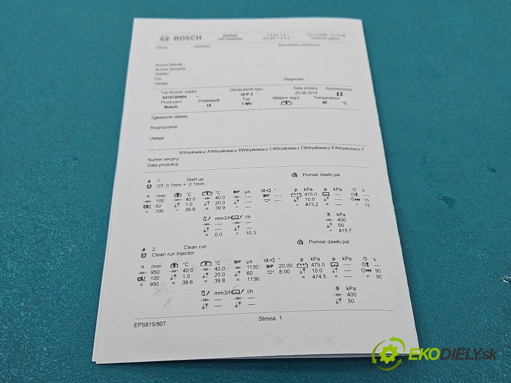 Seat Altea 2.0 tdi 140 HP automatic 103 kW 1968 cm3 5- vstrekovacie čerpadlo 0414720404 (Vstrekovač paliva)