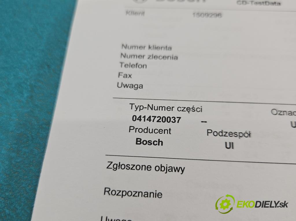 Vw Golf IV 1997-2003 1.9 tdi 101 HP manual 74 kW 1896 cm3 5- vstrekovacie čerpadlo 0414720037 (Vstrekovač paliva)