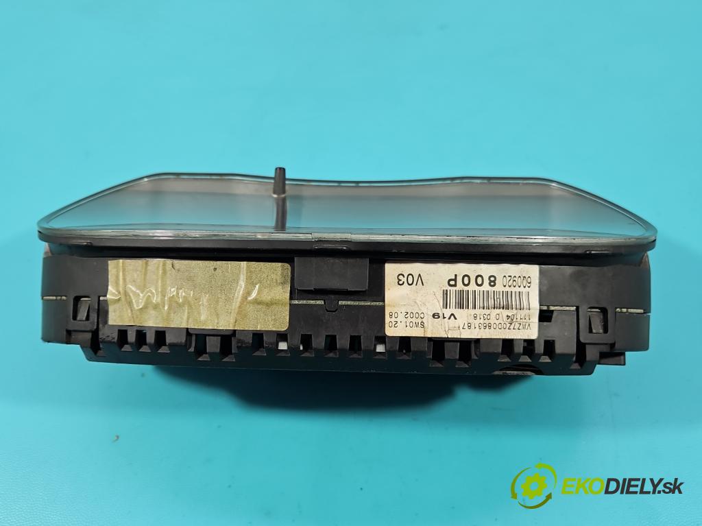 Vw Polo IV 9N 2001-2009 1.2 12V 64 HP manual 47 kW 1198 cm3 5- prístrojovka/ budíky 6Q0920800P (Prístrojová doska)