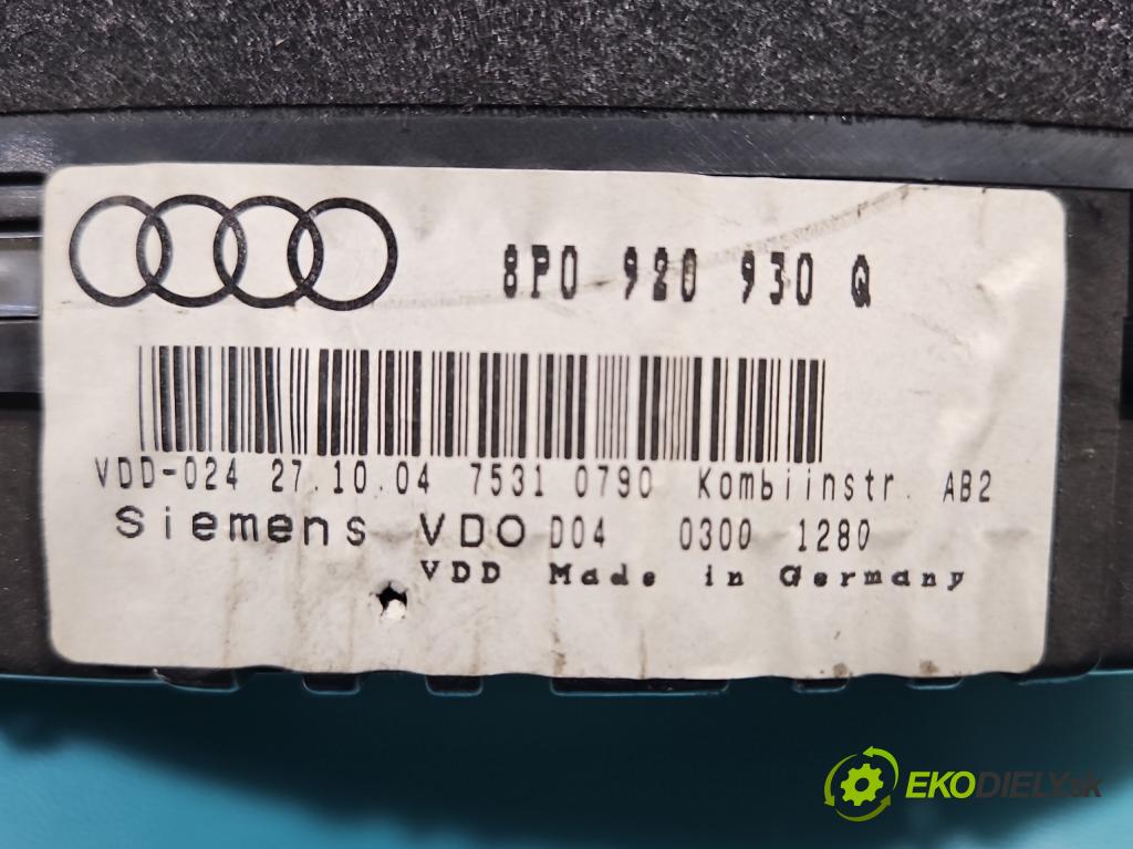 Audi A3 8P 2003-2012 2.0 tdi 140 HP manual 103 kW 1968 cm3 3- prístrojovka/ budíky 8P0920930Q (Prístrojová doska)