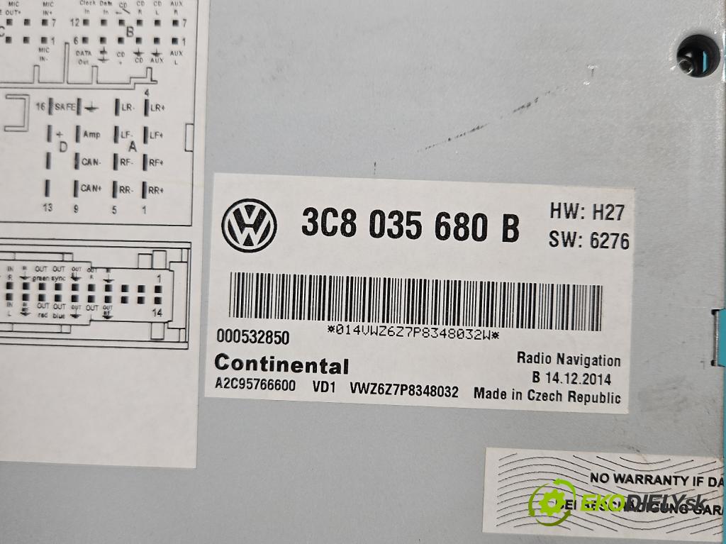 Vw Sharan II 2010-2022 2.0 tdi 177 HP automatic 130 kW 1968 cm3 5- Zobrazit: 3C8035680B (Prístrojová doska)