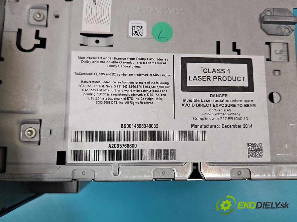 Vw Sharan II 2010-2022 2.0 tdi 177 HP automatic 130 kW 1968 cm3 5- Zobrazit: 3C8035680B (Prístrojová doska)