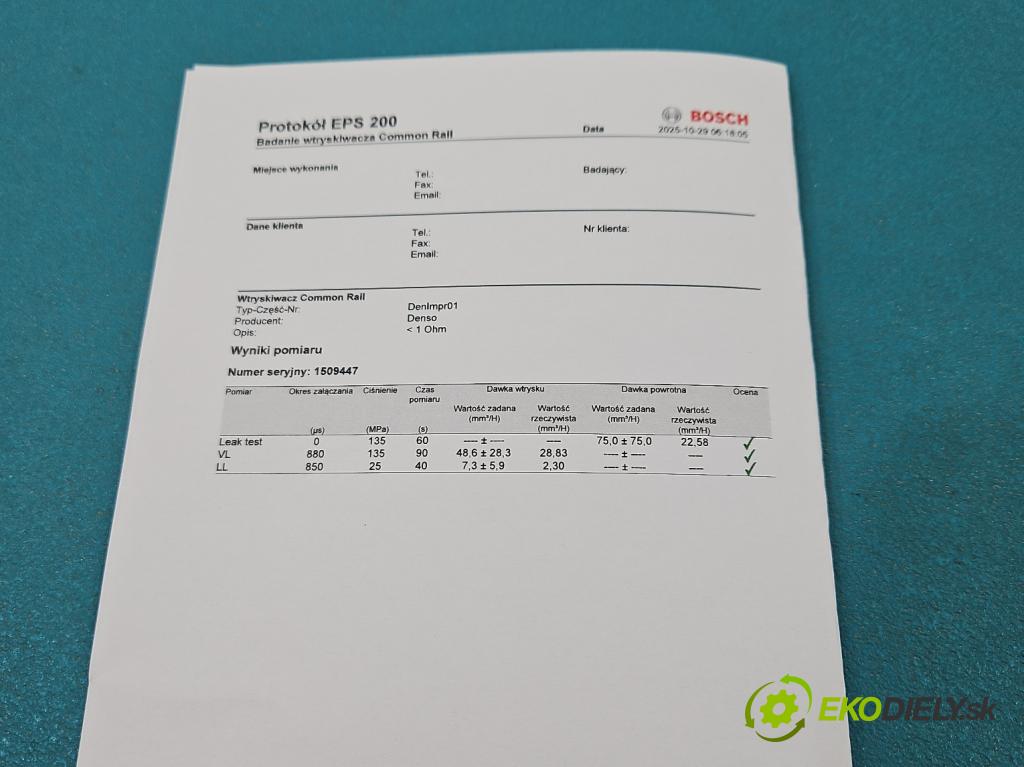 Toyota Corolla E12 2001-2009 2.0 D4D 90 HP manual 66 kW 1995 cm3 5- vstrek 23670-27030 (Vstrekovač paliva)