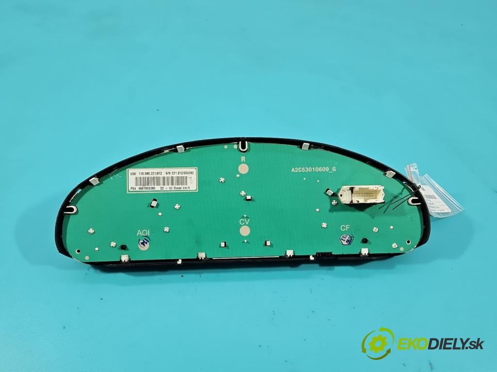 Peugeot 407 2.0d 136 HP manual 100 kW 1997 cm3 4- prístrojovka/ budíky 9651855380 (Prístrojová doska)