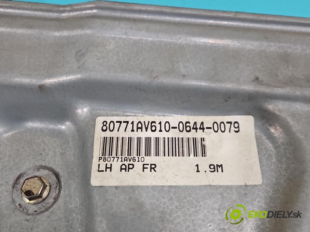 Nissan Primera P12 2001-2007 1.9 dci 120 HP manual 88 kW 1870 cm3 5- mechanizmus okna predné ľavý 80771AV610