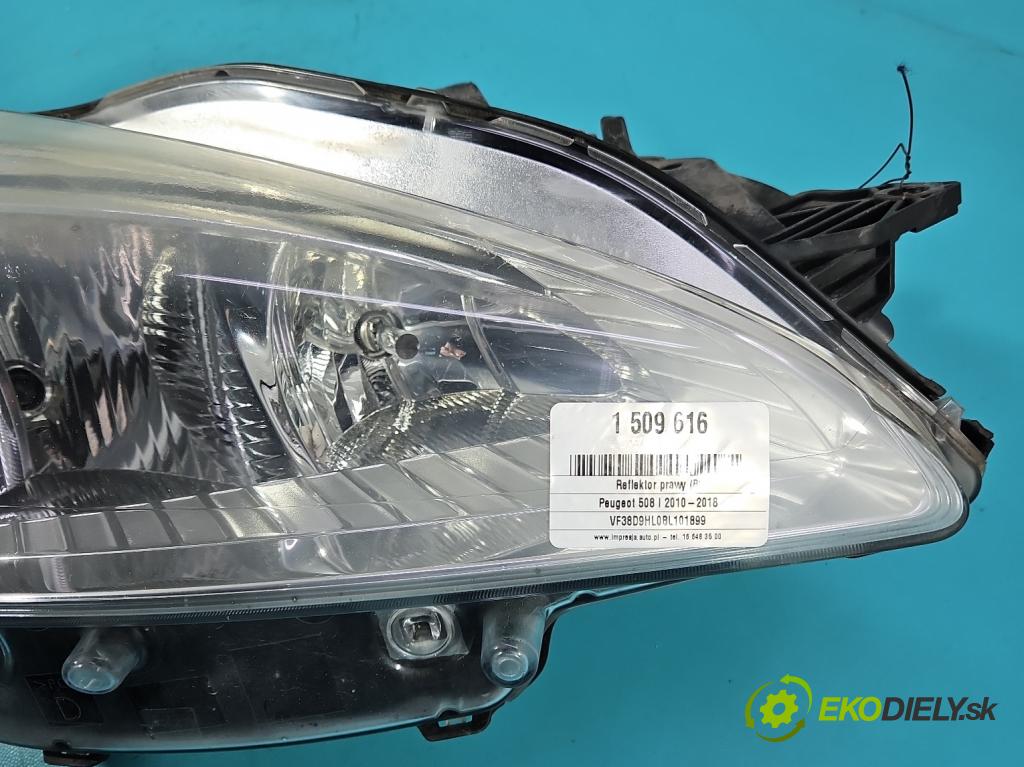 Peugeot 508 I 2010-2018 1.6 hdi 111KM manual 82 kW 1560 cm3 4- Reflektor: pravý 9678393080 (Svetlo predné pravé)
